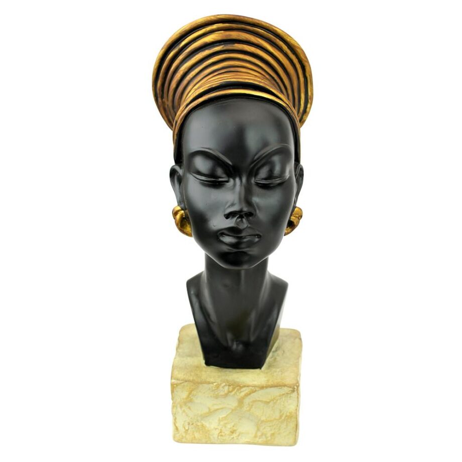 Nubian Kandake African Queen Sculptural Bust: Each