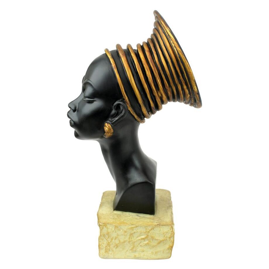 Nubian Kandake African Queen Sculptural Bust: Each