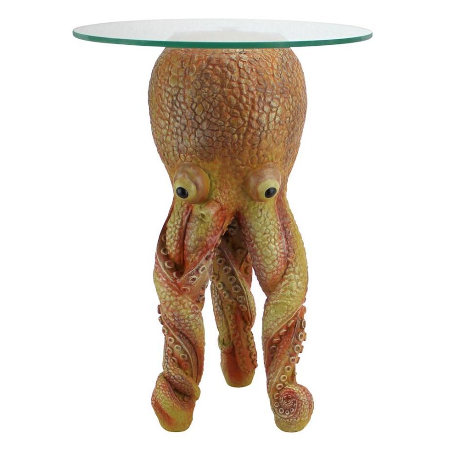 Ollie, the Octopus Glass Topped Sculptural Table