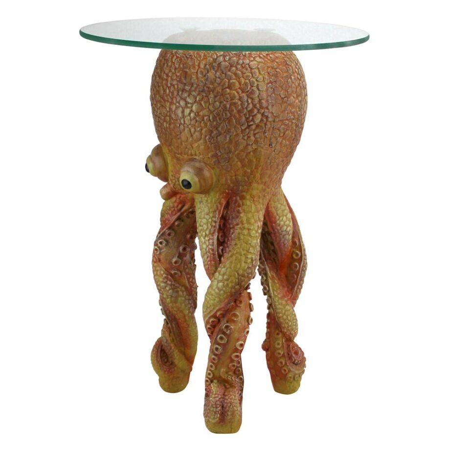 Ollie, the Octopus Glass Topped Sculptural Table