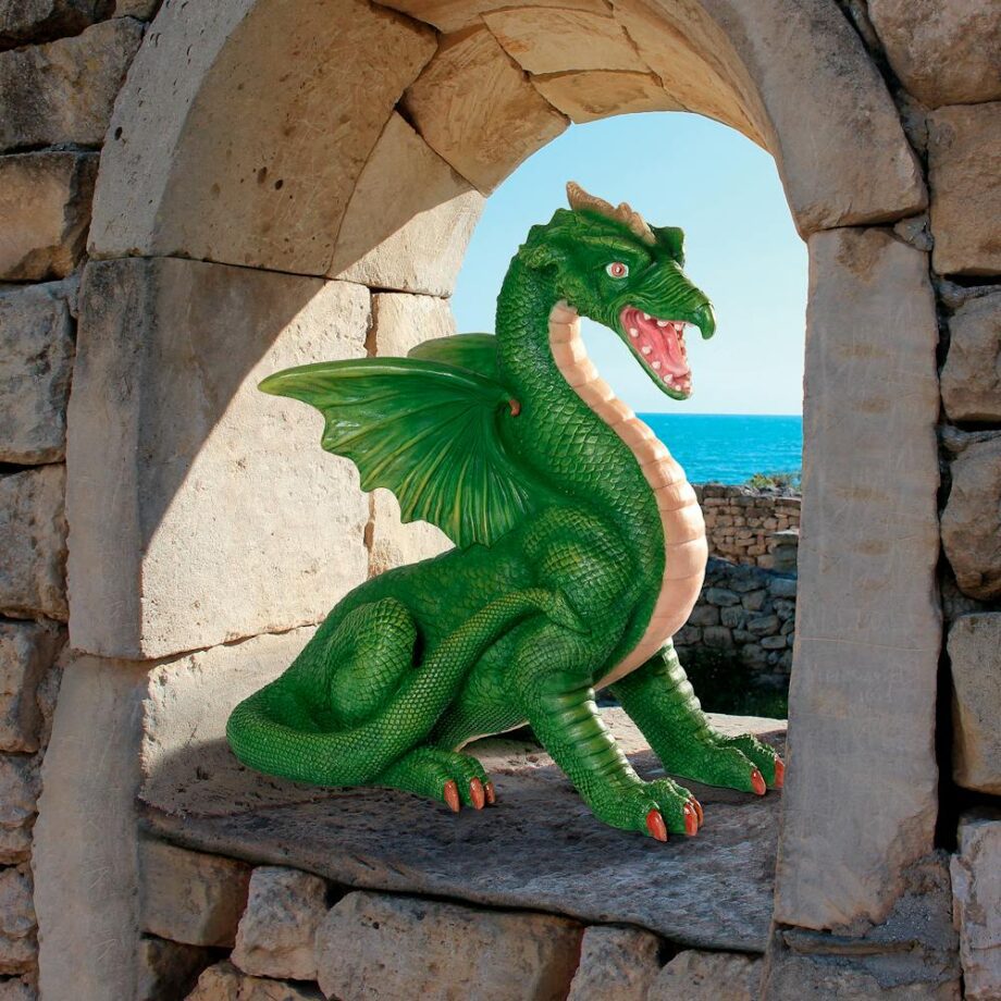 Ormarr Dragon, Monster of the Drawbridge Moat Statue QM2939800