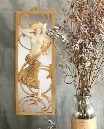 Parisian Salon Art Nouveau Mirrored Wall Sculpture: Each PD0508