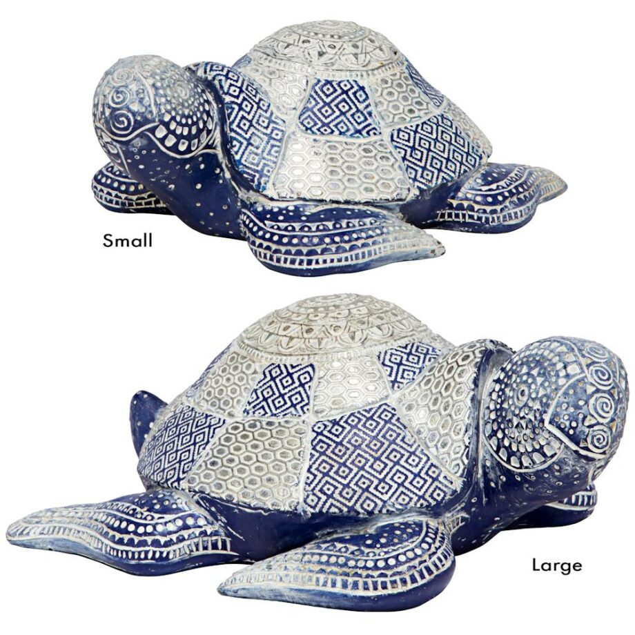 Peace and Harmony Blue Sea Turtle Statue Set