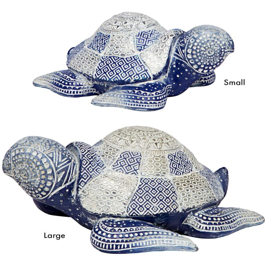 Peace and Harmony Blue Sea Turtle Statue Set