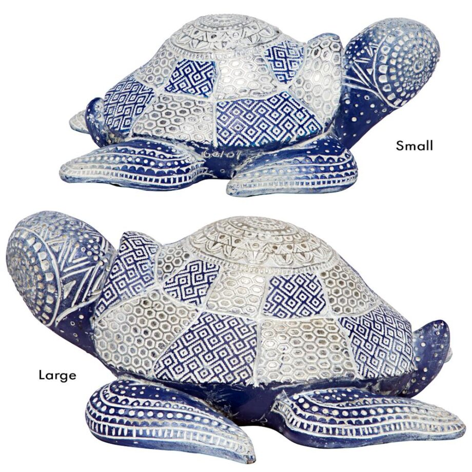 Peace and Harmony Blue Sea Turtle Statue Set