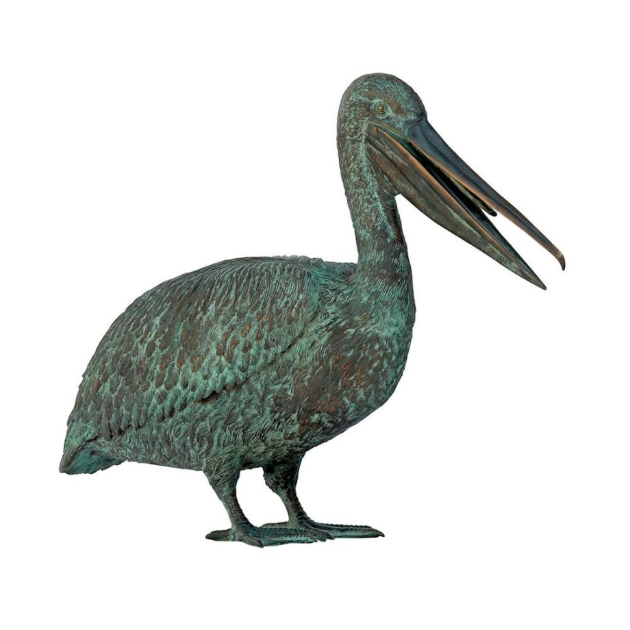 Pelican Wharf Seaside Decor Cast Bronze Garden Statue PN3256