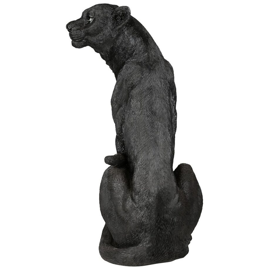 Pensive Panther Black Jaguar Statue