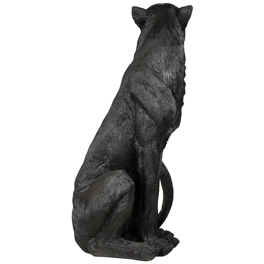 Pensive Panther Black Jaguar Statue