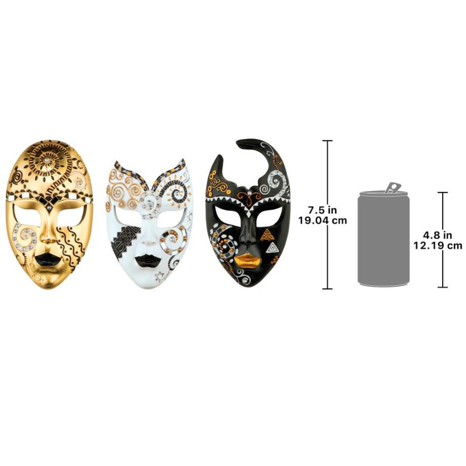 Petite Mardi Gras Carnivale Mask Wall Sculpture Collection