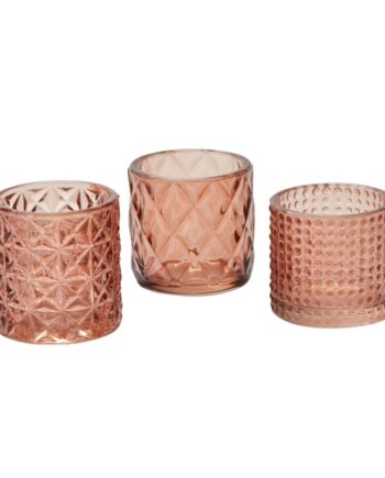 Pleasantry Peach Votive - Set of 3 35175.06