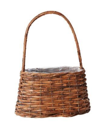 Polished Woven Basket - 12.75"x 6.75"x 16.25" 10026.00