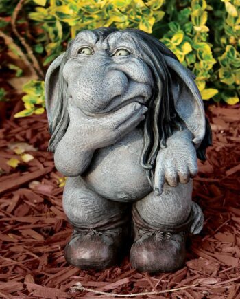 Pondering Sylvester the Cynical Gnome Troll Statue CL6142