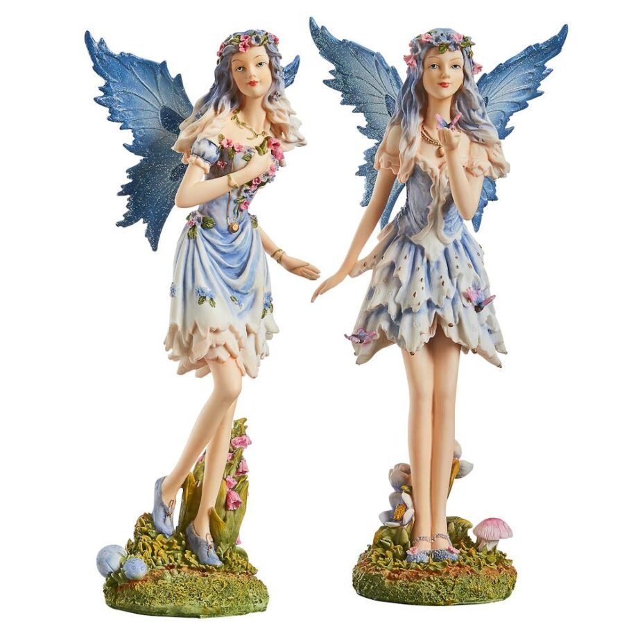 Poppy and Meadow the Windforest Fairies Statue Collection: Set of Two