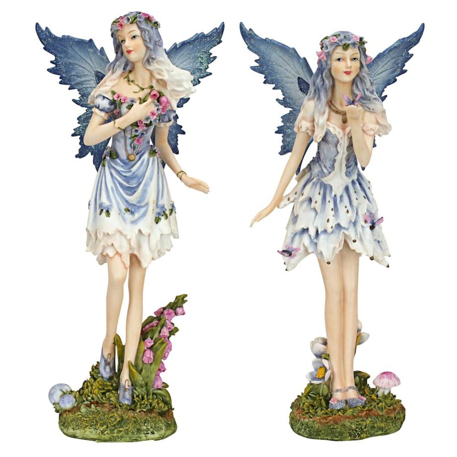 Poppy and Meadow the Windforest Fairies Statue Collection: Set of Two