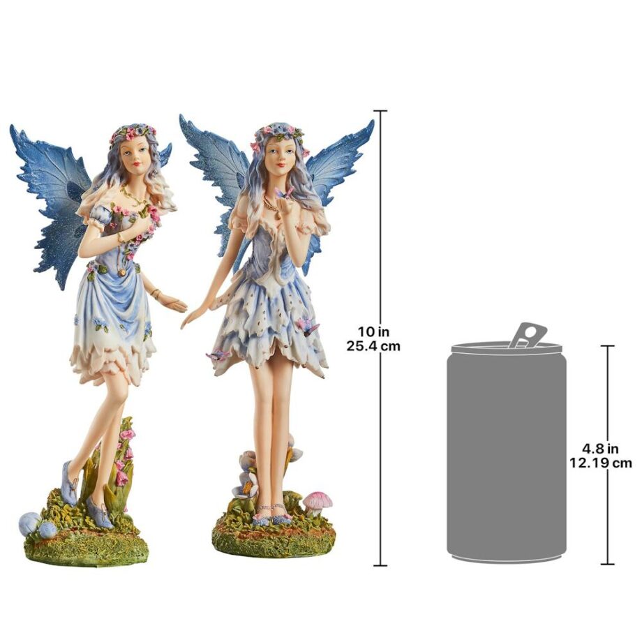 Poppy and Meadow the Windforest Fairies Statue Collection: Set of Two