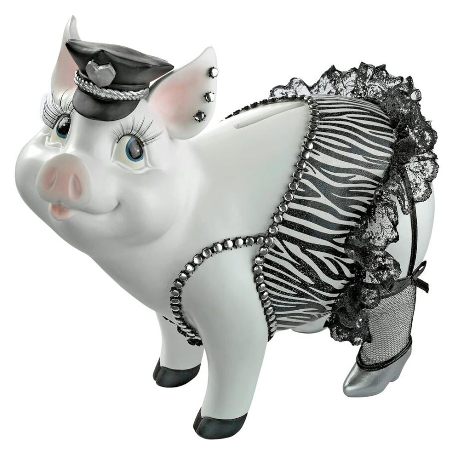 Porker on Patrol Pig Statue QS2152