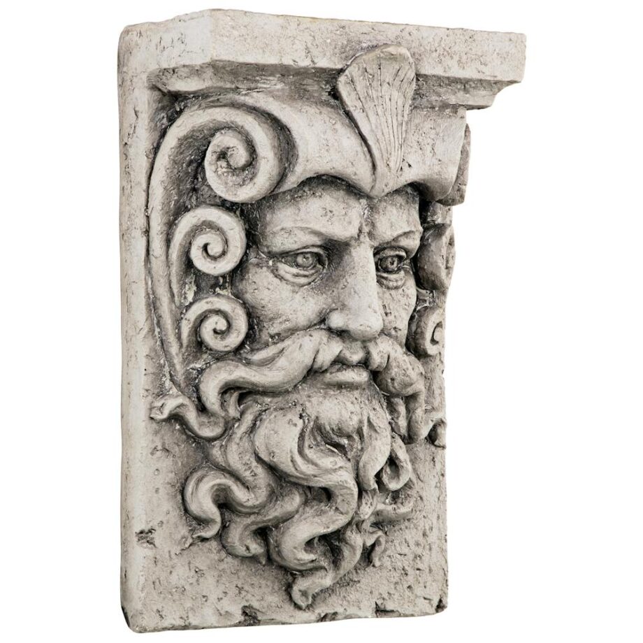 Poseidon, Greek God of the Sea Wall Sculpture