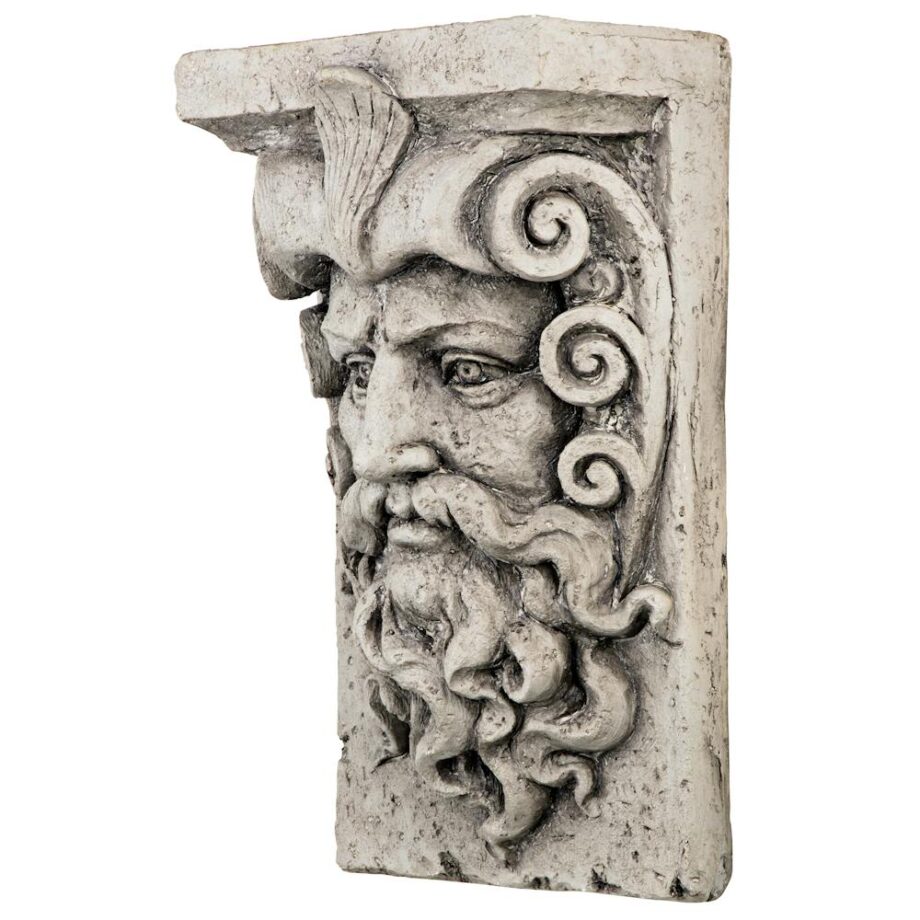 Poseidon, Greek God of the Sea Wall Sculpture