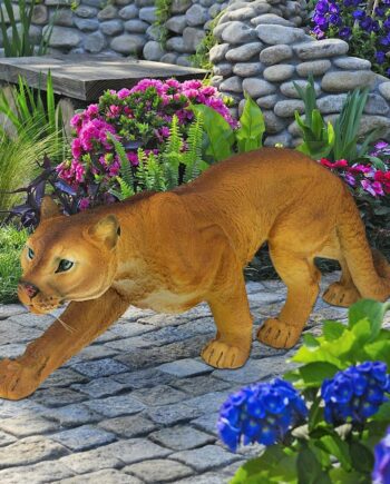 Prowling American Mountain Cougar Statue JQ5745