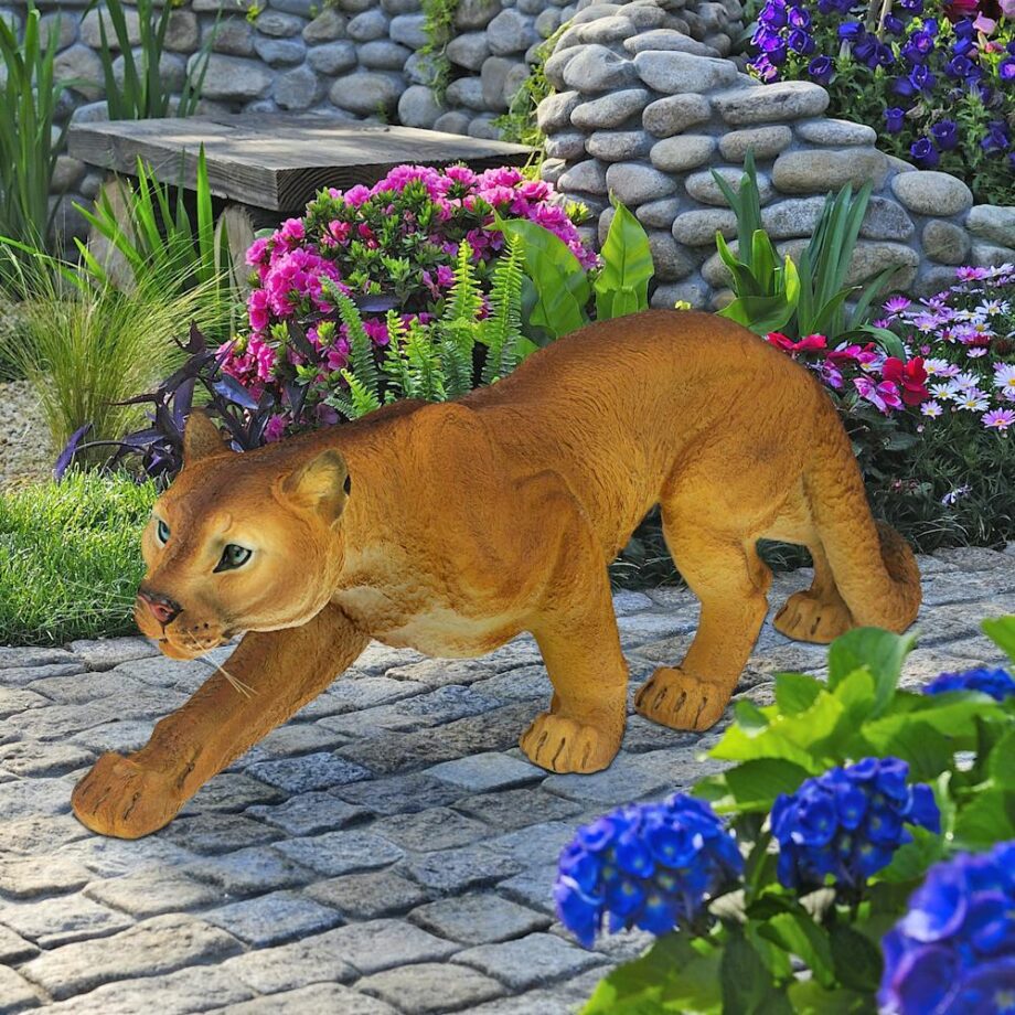 Prowling American Mountain Cougar Statue JQ5745