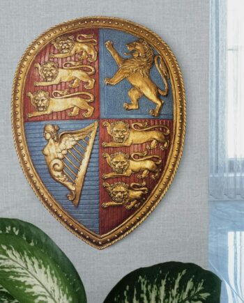 Queen Victoria's Royal Coat of Arms Sculptural Wall Shield EU32189