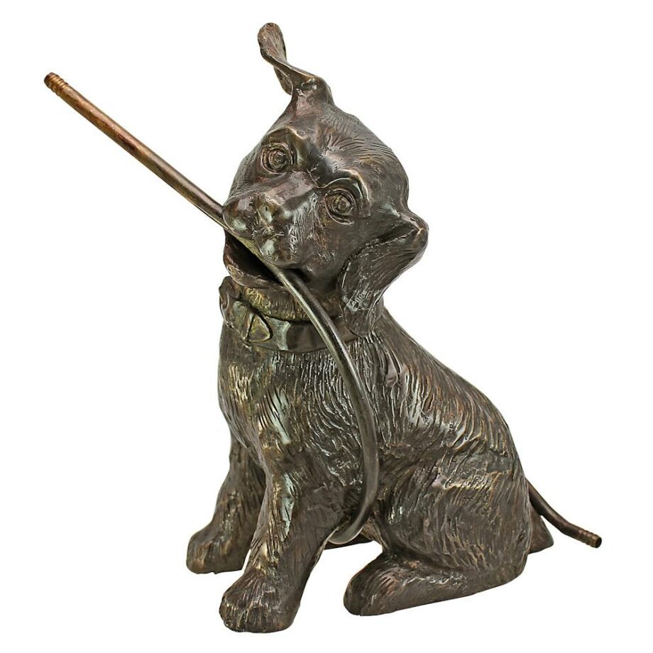 Raining Dogs Piped Bronze Garden Statue