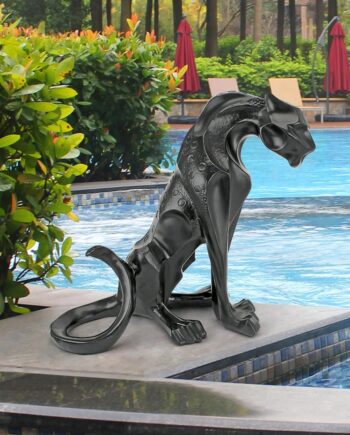 Rampant Tranquility Jungle Jaguar Panther Statue: Each KY2408