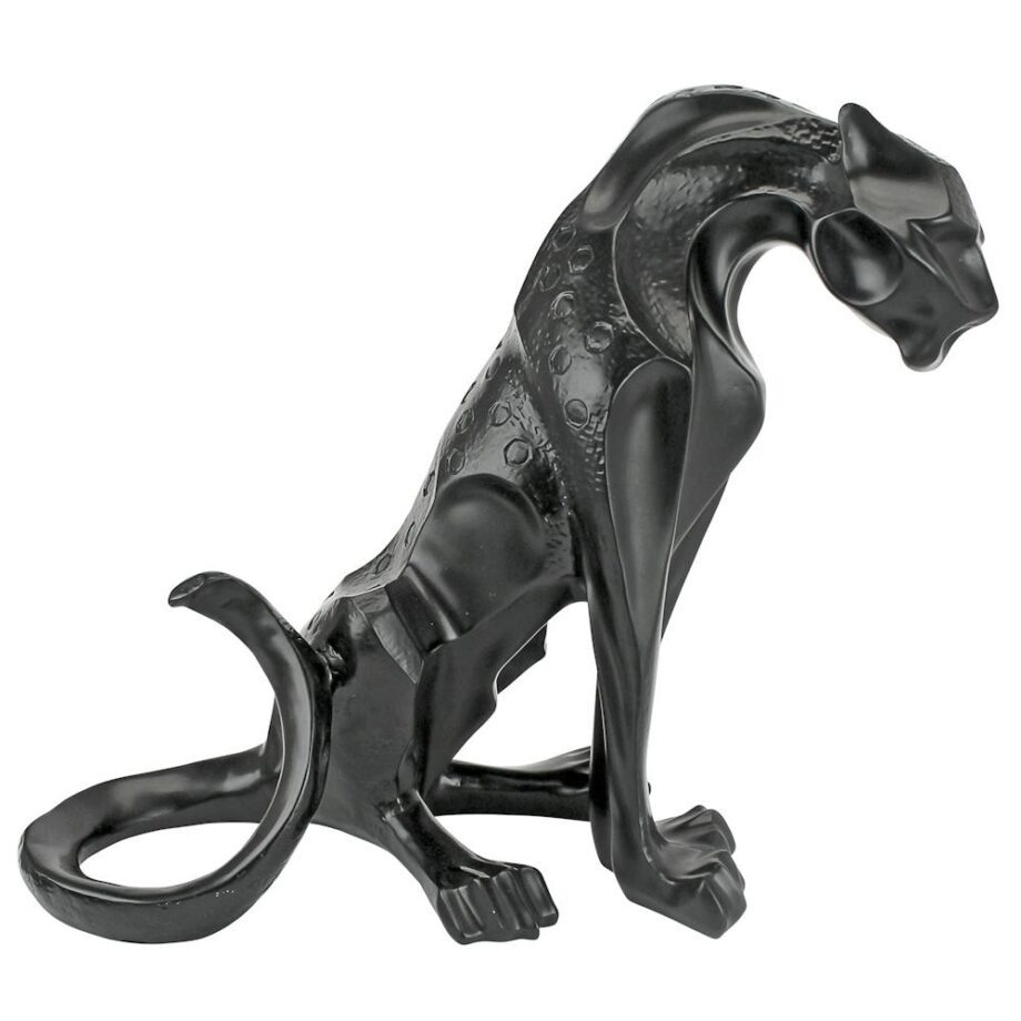 Rampant Tranquility Jungle Jaguar Panther Statue: Each