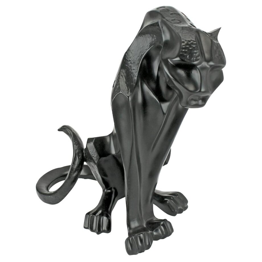 Rampant Tranquility Jungle Jaguar Panther Statue: Each