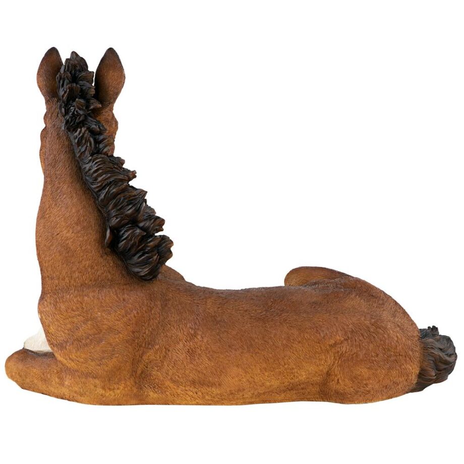 Relaxing Pony Horse Foal Statue