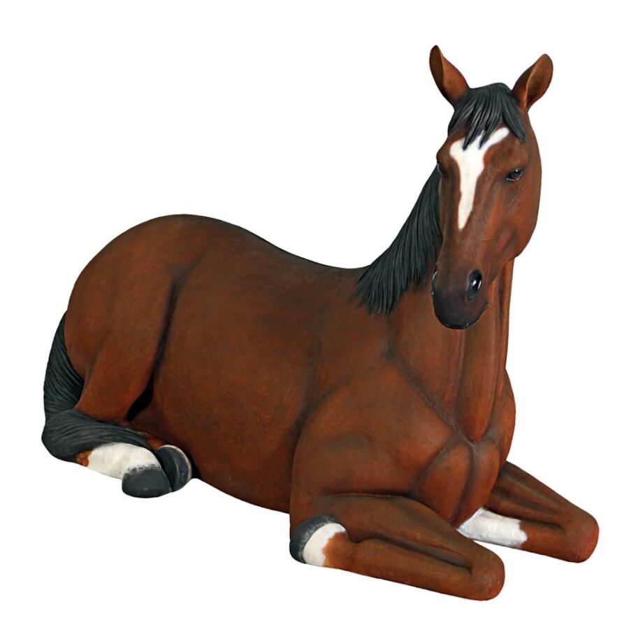 Resting Life-Size Quarter Horse Filly Statue