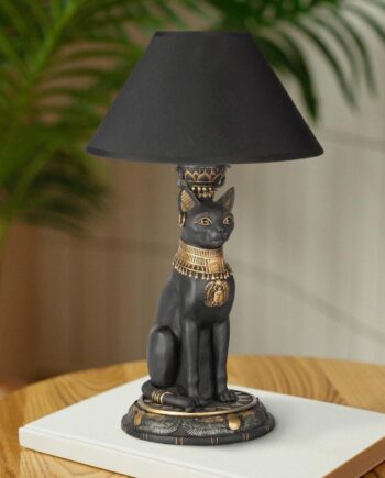 Royal Cat Goddess Bastet Sculptural Table Lamp: Each CL7548