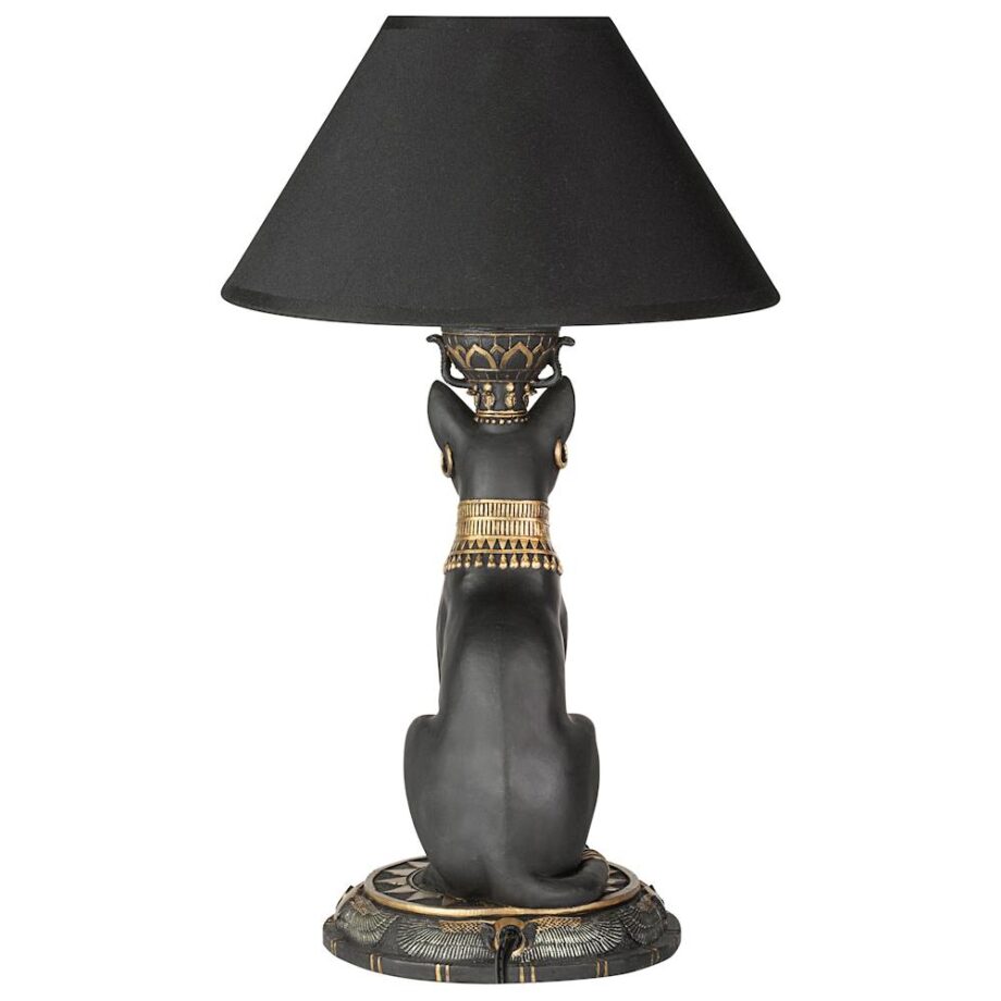 Royal Cat Goddess Bastet Sculptural Table Lamp: Each