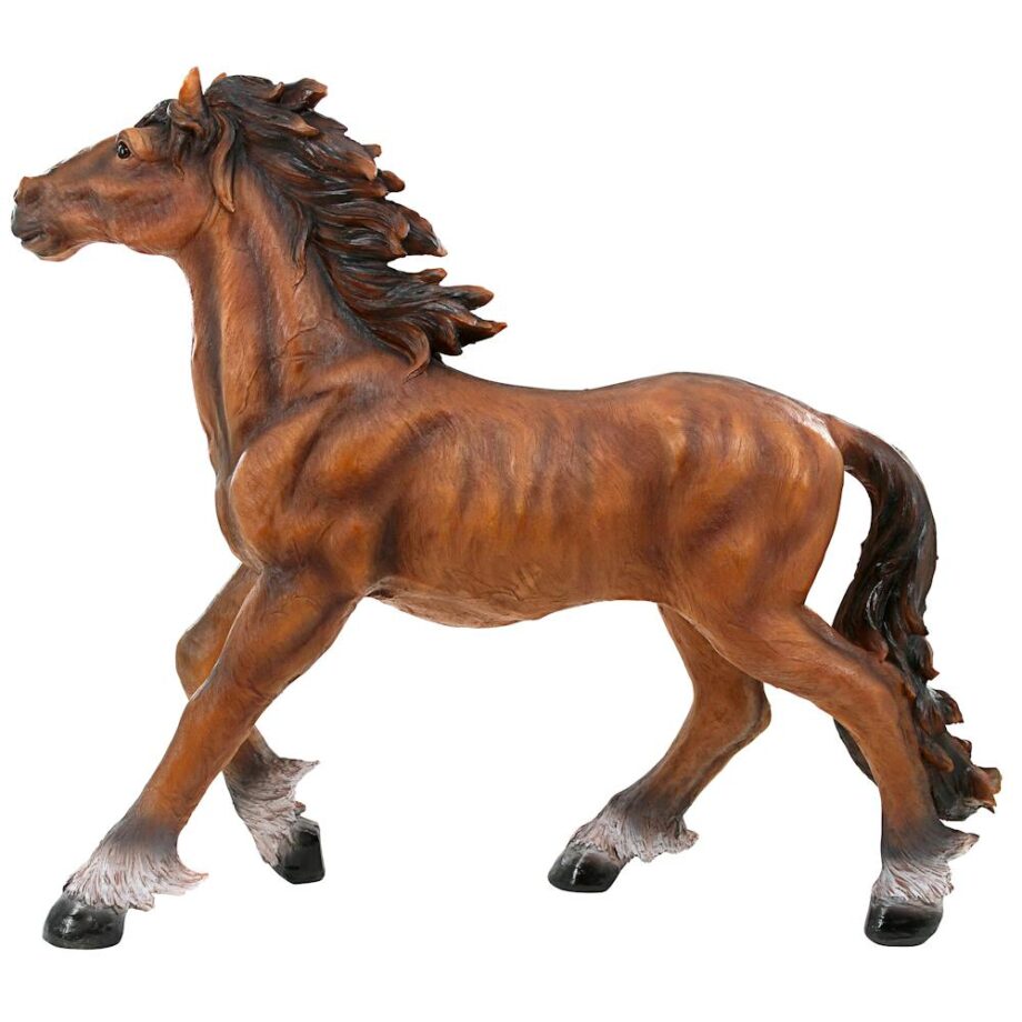 Unbridled Running Wild Mustang Horse Statue