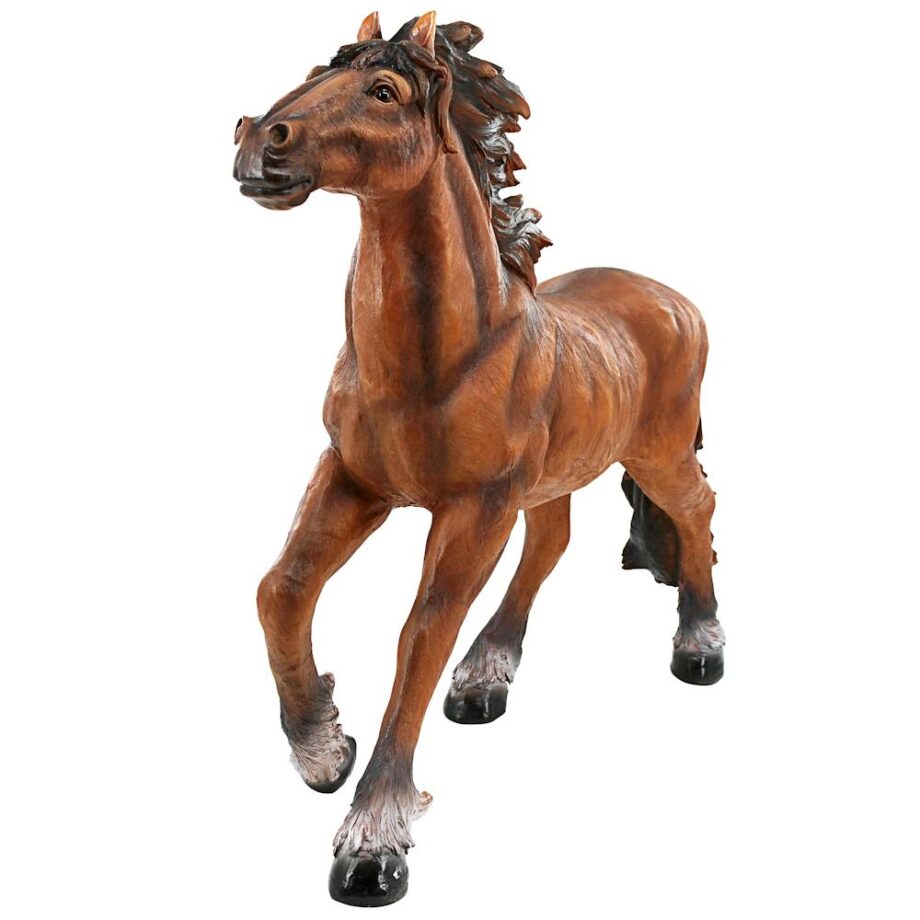 Unbridled Running Wild Mustang Horse Statue