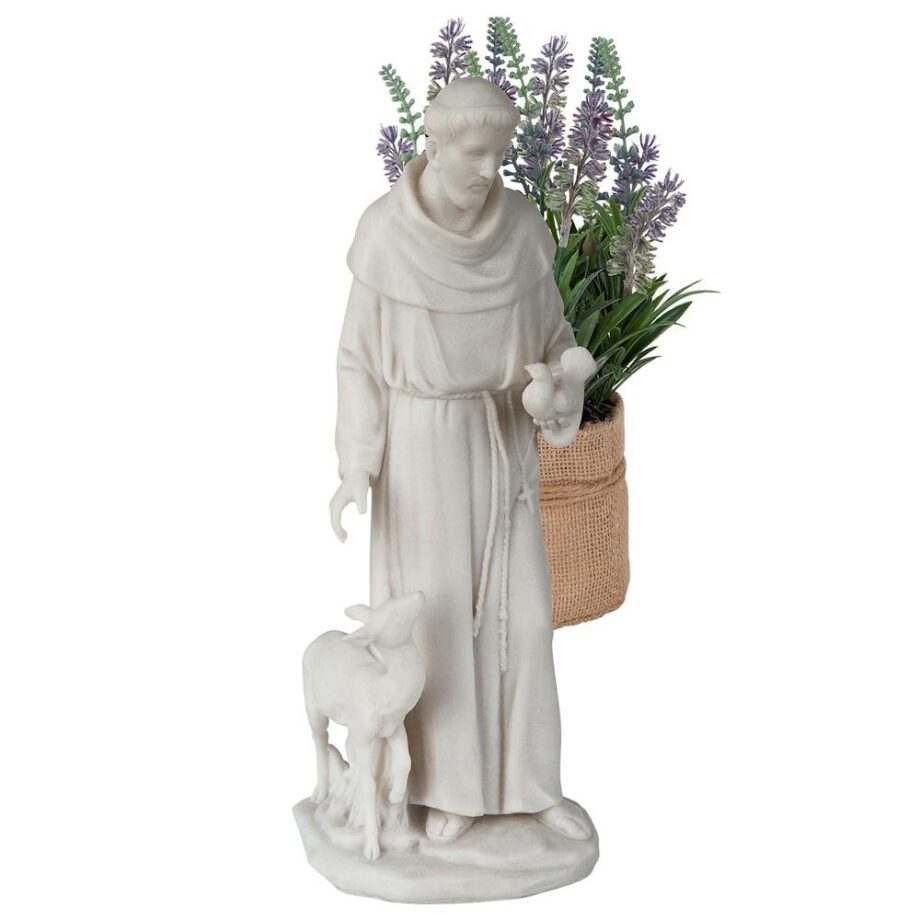 Saint Francis of Assisi, Patron Saint of Animals Marble Resin Statue