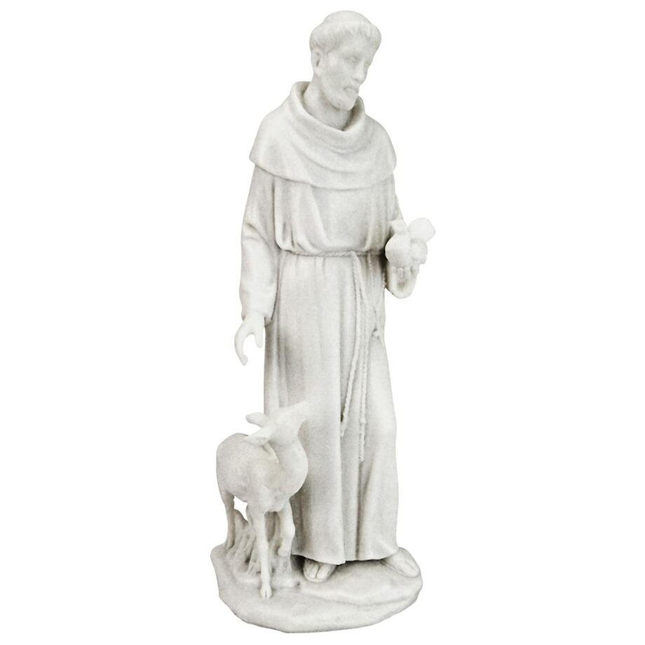 Saint Francis of Assisi, Patron Saint of Animals Marble Resin Statue