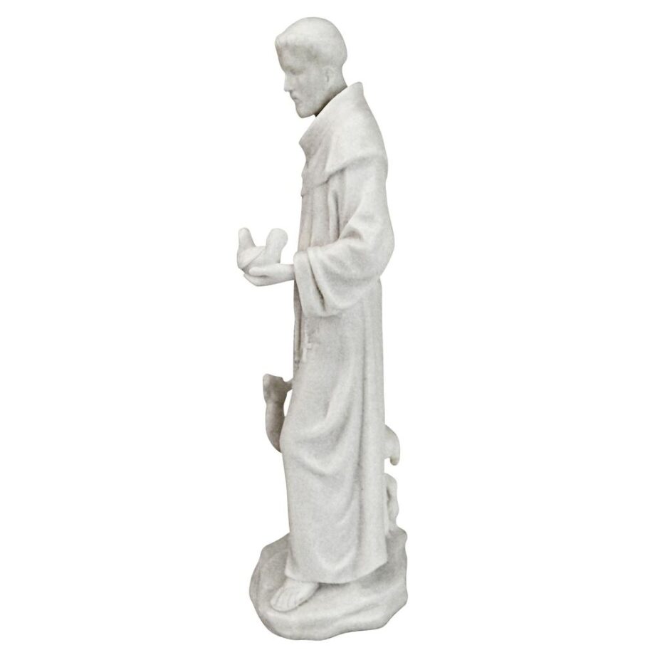 Saint Francis of Assisi, Patron Saint of Animals Marble Resin Statue