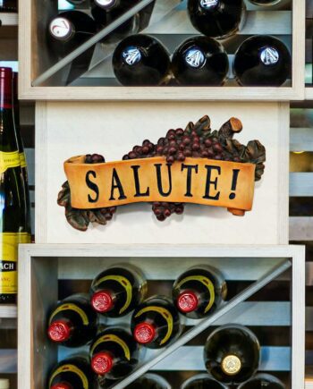 Salute Italian Signs Grape Wall Sculpture AH231116