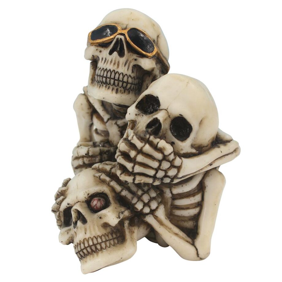 See, Hear, Speak No Evil Skeleton Buddies Pencil Holder