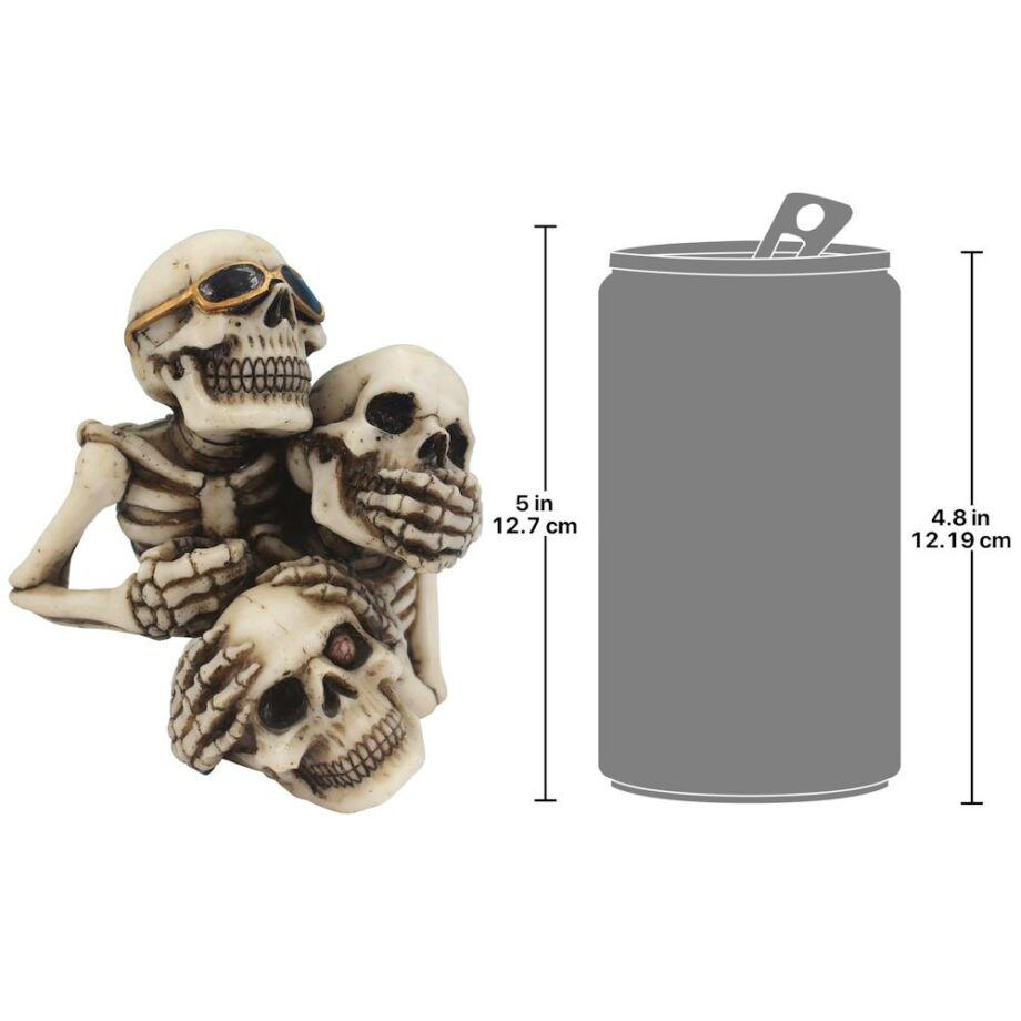 See, Hear, Speak No Evil Skeleton Buddies Pencil Holder