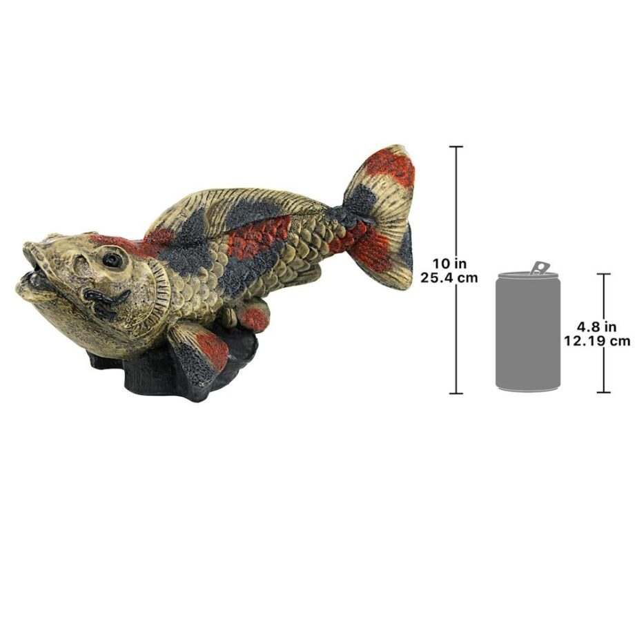 Showa Asian Koi Spitter Piped Statue