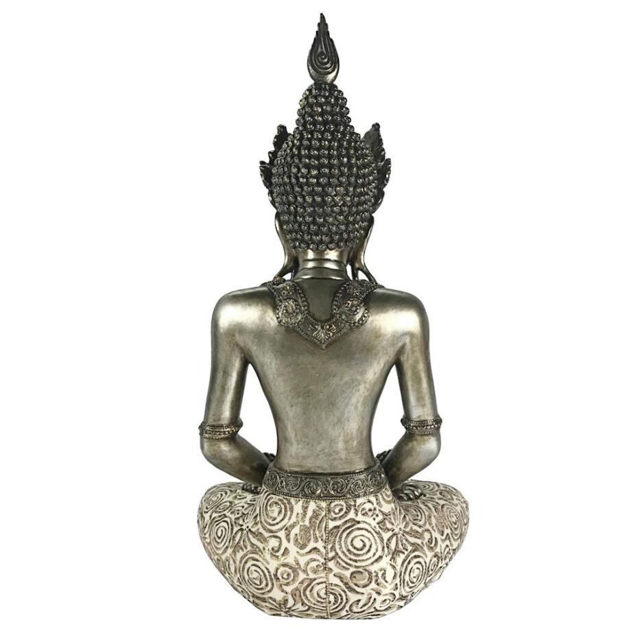 Silver Tibetan Avalokitesvara Buddha Statue