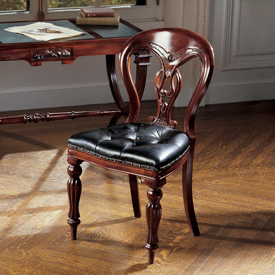 Simsbury Manor Leather Side Chair: Each AF1060