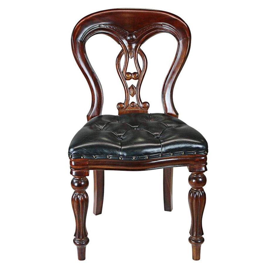 Simsbury Manor Leather Side Chair: Each