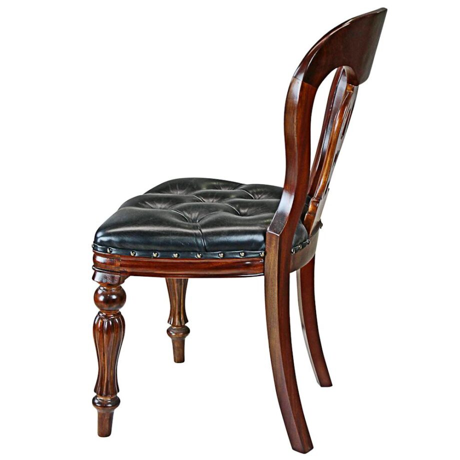 Simsbury Manor Leather Side Chair: Each