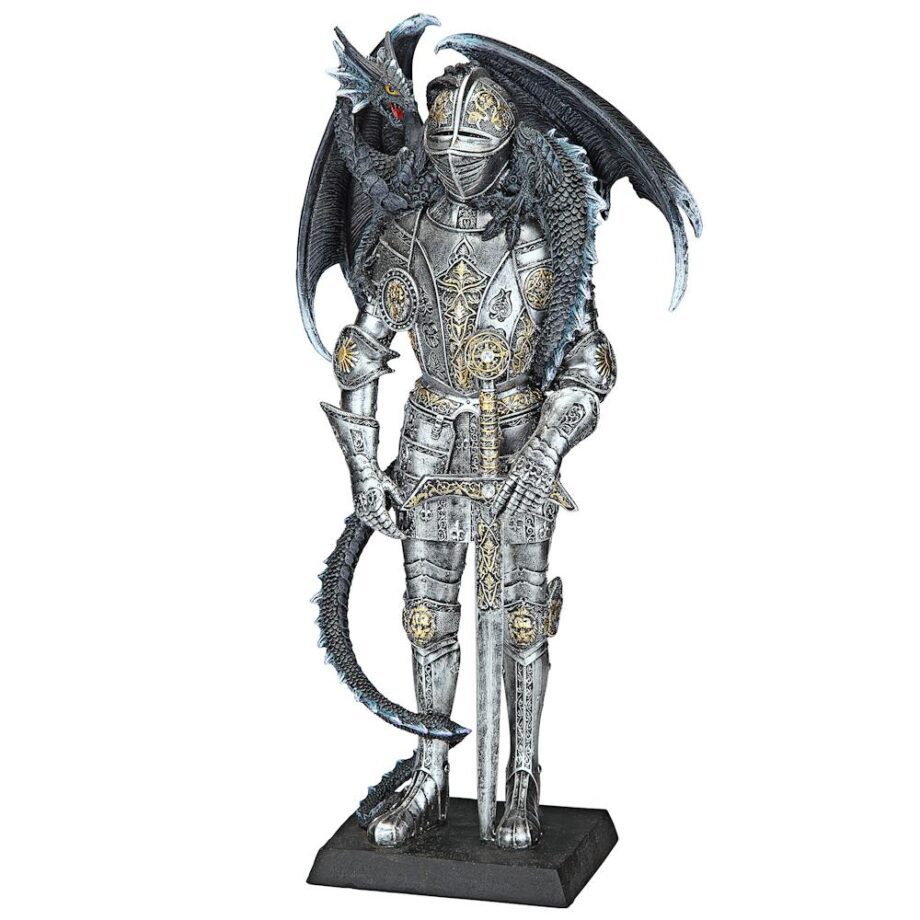 Sir Lancelot and the Gothic Dragon Statue