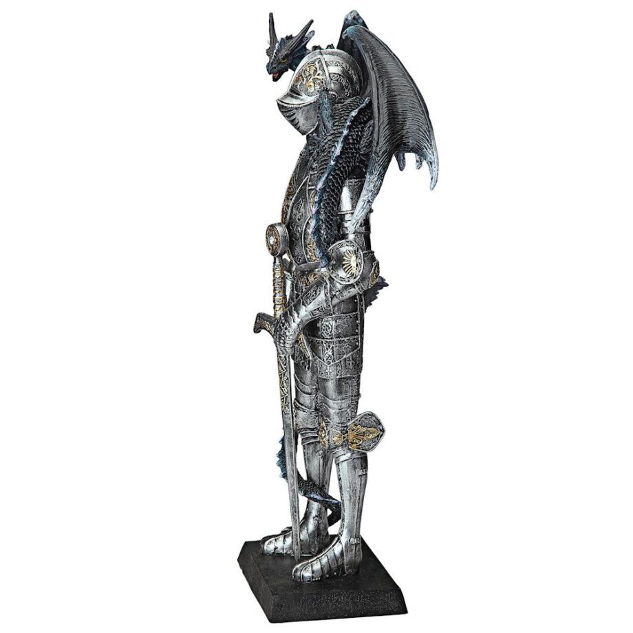 Sir Lancelot and the Gothic Dragon Statue