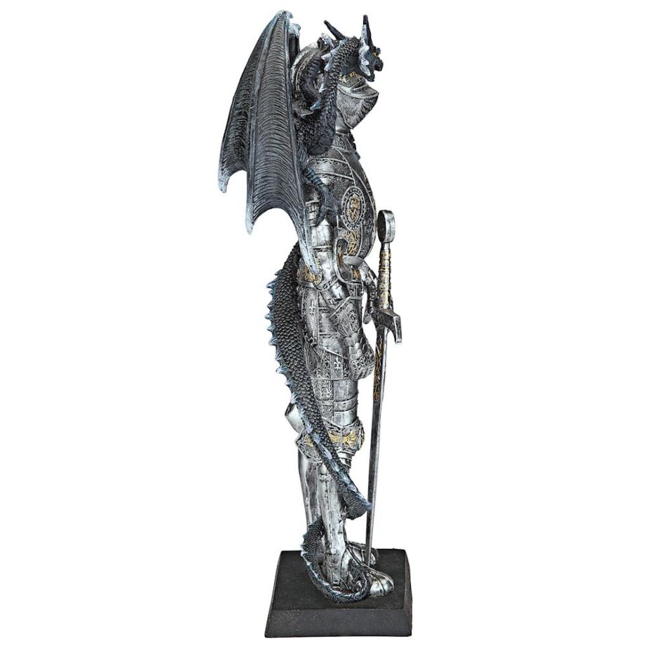 Sir Lancelot and the Gothic Dragon Statue