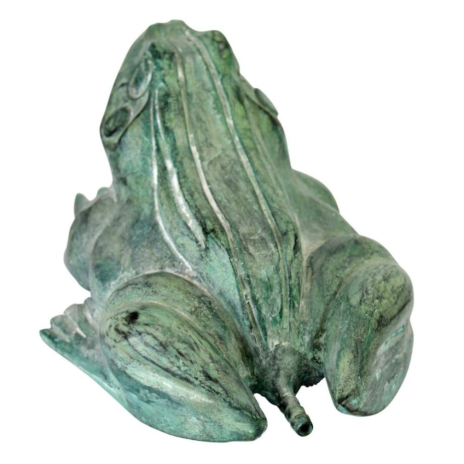 Bull Frog Cast Bronze Garden Statue: Small